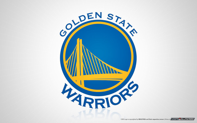 Golden state warriors logo white free wallpaper for desktop - medium preview image