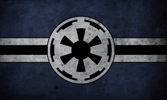 Star wars emblem darkblue white free wallpaper for desktop - medium preview image
