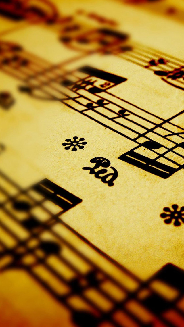 Musical notes sheet paper pen free wallpaper for mobile - medium preview image