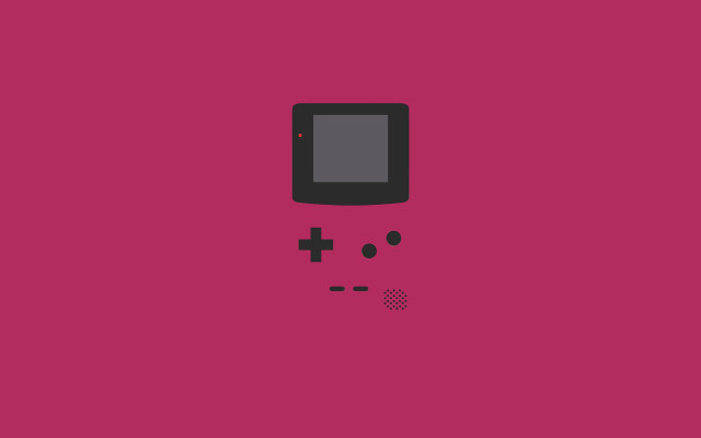 Pink background gameboy cross screen free wallpaper for desktop - medium preview image