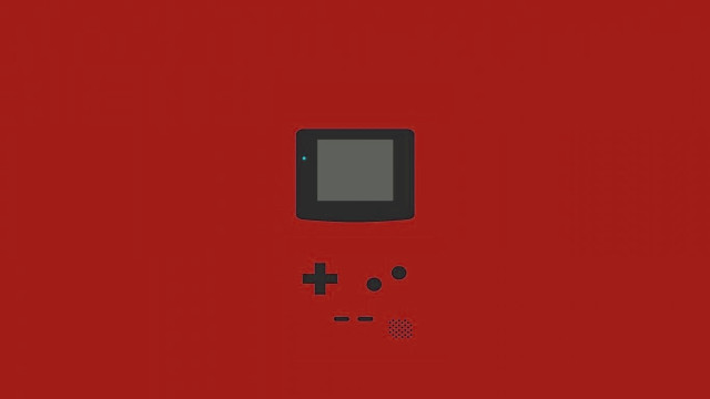Red background black white gameboy free wallpaper for desktop - medium preview image