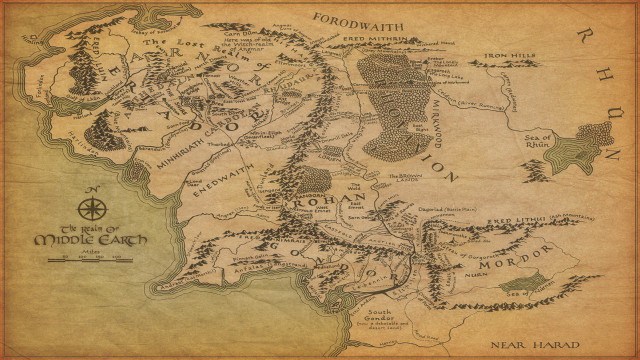 Middle earth map adventures places free wallpaper for desktop - medium preview image