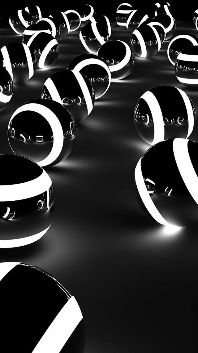 Balls faces numbers black white free wallpaper for mobile - medium preview image