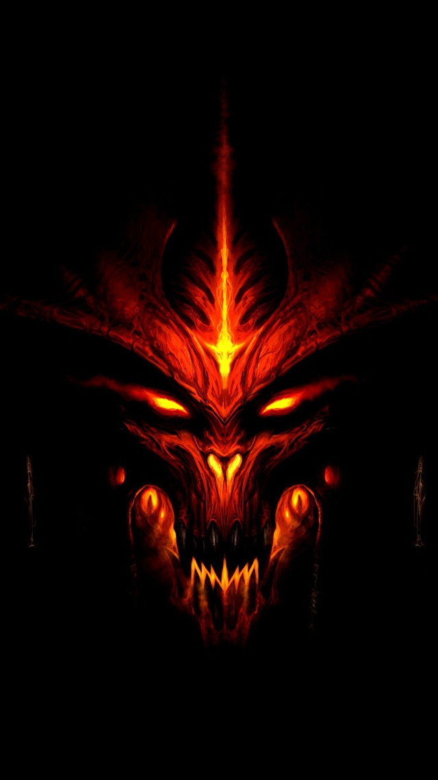 Demonic glowing eyes fire breathing free wallpaper for mobile - medium preview image