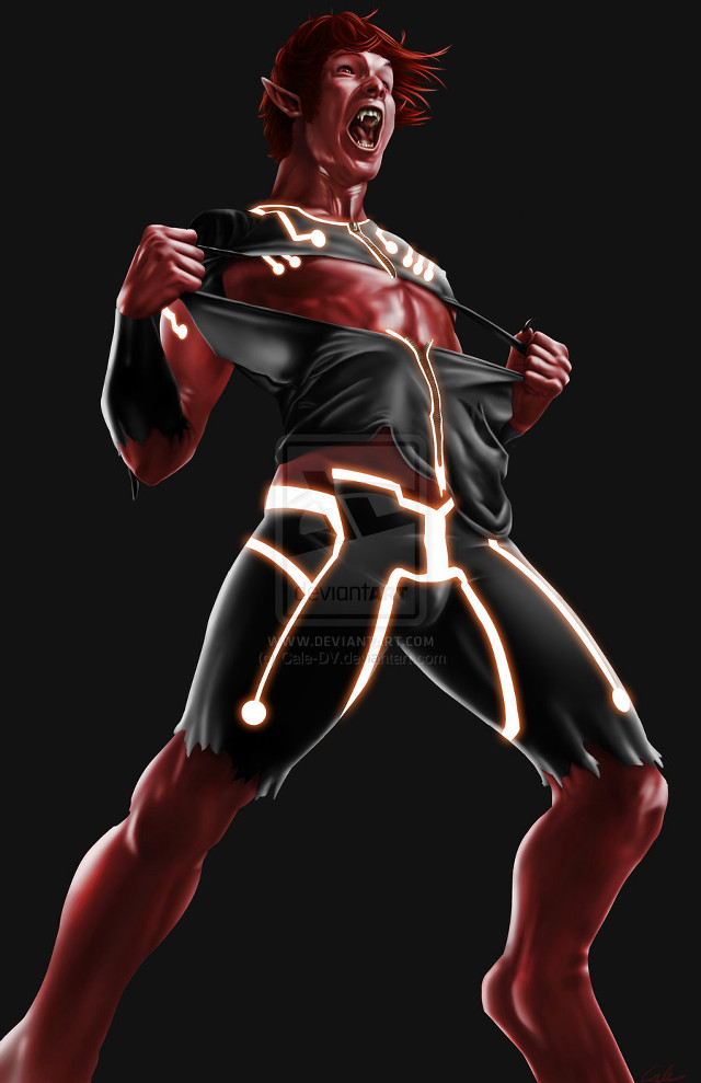 Redhair running barefoot male pointyears free wallpaper for mobile - medium preview image