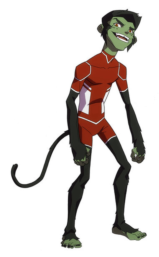 Monkey red uniform black tail free wallpaper for mobile - medium preview image