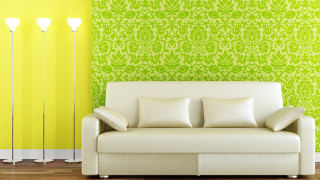 Couch green wall lamps lamppost free wallpaper for desktop - medium preview image