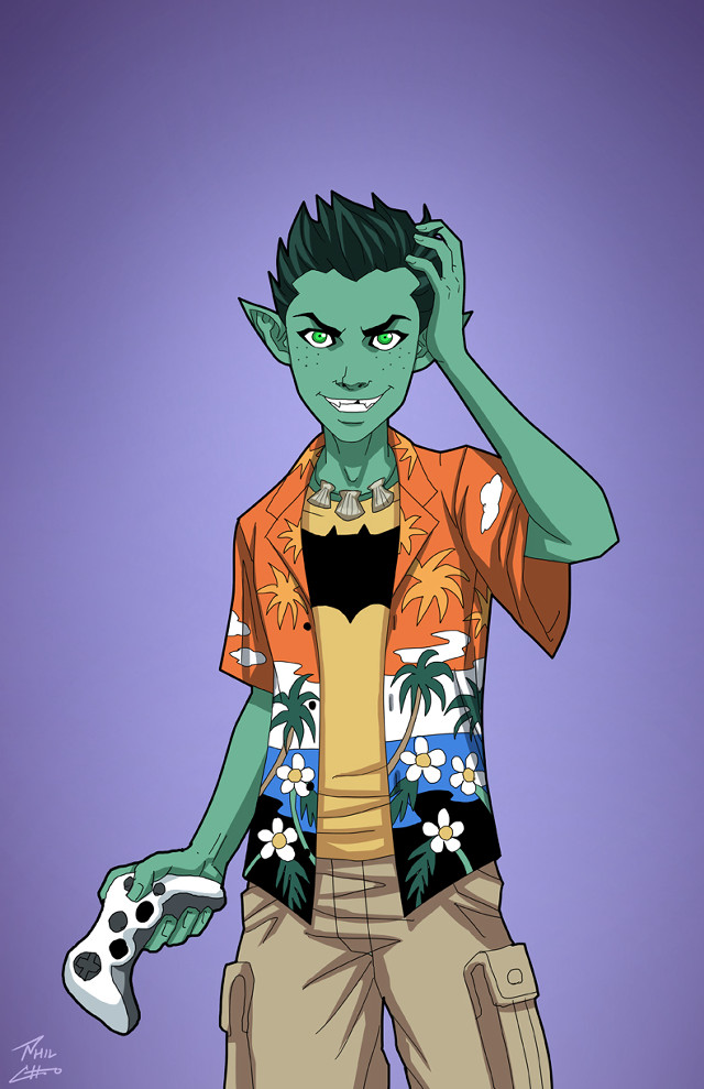 Cartoon man video game controller free wallpaper for mobile - medium preview image