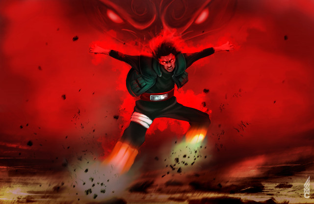 Man black suit flying arms free wallpaper for desktop - medium preview image