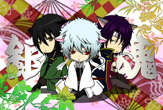 Anime characters sitting colorful background #2 free wallpaper for desktop - medium preview image