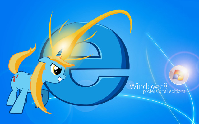 Cartoon pony windows8 logo blue free wallpaper for desktop - medium preview image