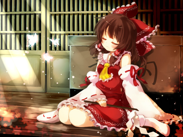 Girl red dress table knife free wallpaper for desktop - medium preview image