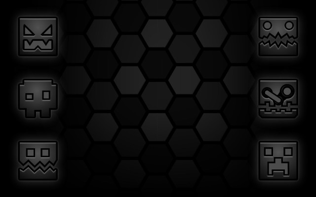 Black background icons collection variety free wallpaper for desktop - medium preview image