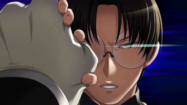 Man glasses black shirt hand free wallpaper for desktop - medium preview image