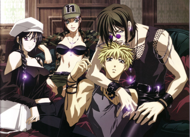 Anime characters couch window hat free wallpaper for desktop - medium preview image