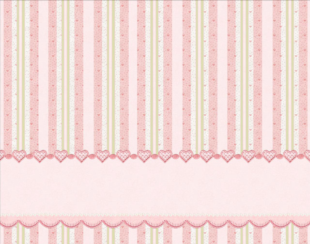 Pink green striped background hearts free wallpaper for desktop - medium preview image