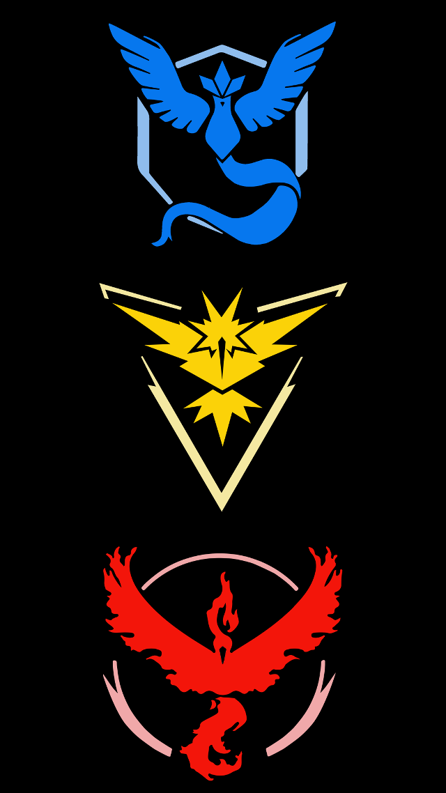 Pokemon emblems colored group black free wallpaper for mobile - medium preview image