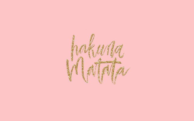 Pink gold hakuna matata silkscreen free wallpaper for desktop - medium preview image