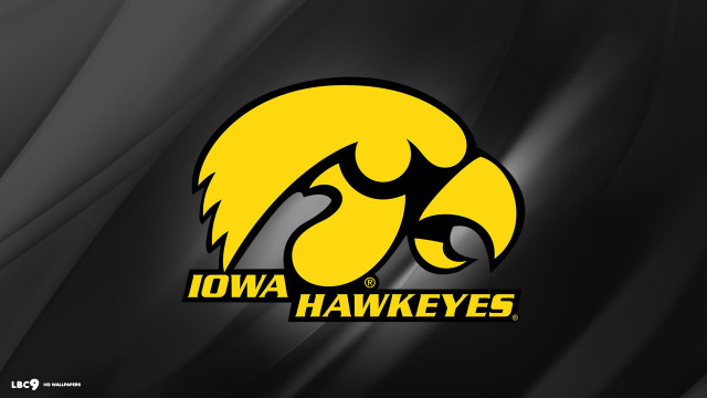 Iowa hawks logo black background free wallpaper for desktop - medium preview image