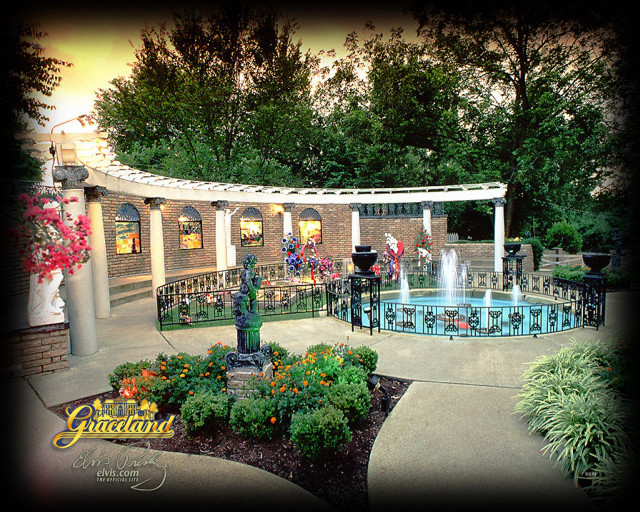 Fountain garden flowers trees resort free wallpaper for desktop - medium preview image