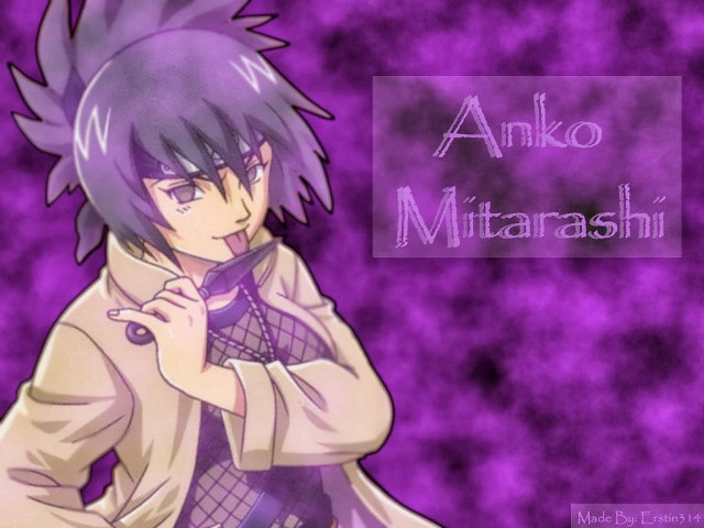 Anime character purple hair coat free wallpaper for desktop - medium preview image