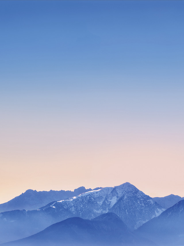 Mountain range snow capped pink free wallpaper for mobile - medium preview image