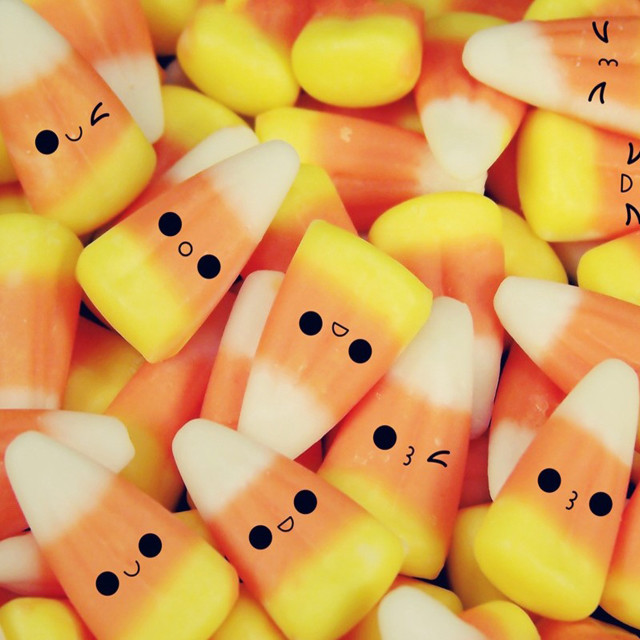 Candy corn faces drawn eyes free wallpaper for tablet - medium preview image