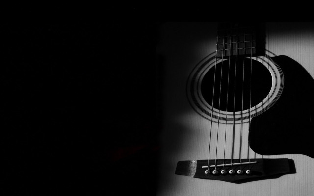 Guitar shadow dark image backside free wallpaper for desktop - medium preview image