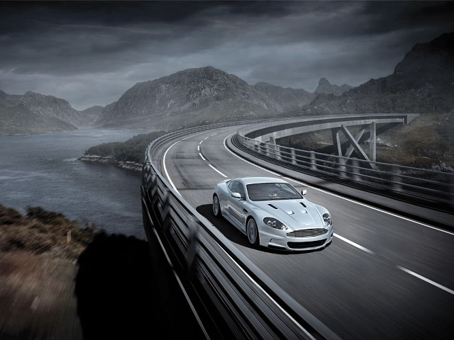 White sports car road water #3 free wallpaper for desktop - medium preview image