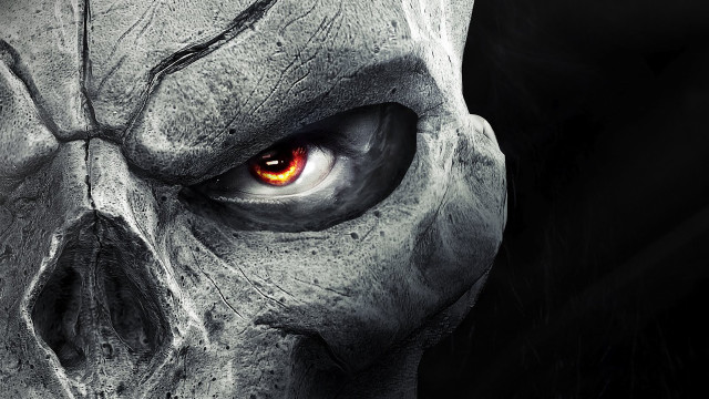 White skull red eyes gothic free wallpaper for desktop - medium preview image