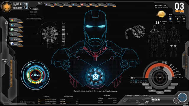 Batman futuristic background interface character free wallpaper for desktop - medium preview image