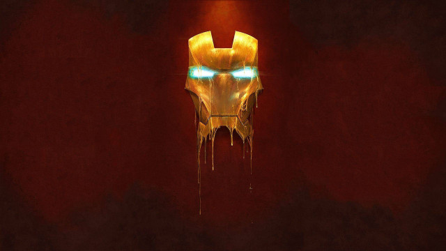 Yellow ironman mask glowing eyes #2 free wallpaper for desktop - medium preview image