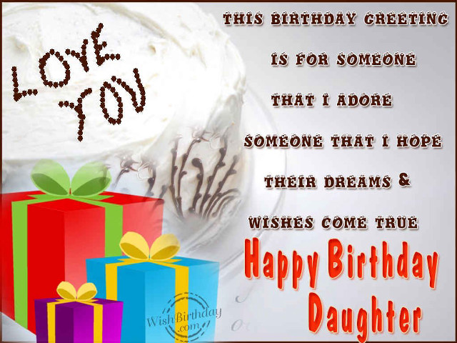 Birthday cake presents happy daughter free wallpaper for desktop - medium preview image