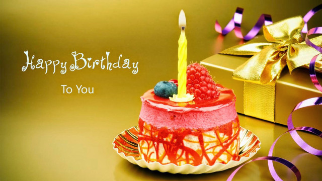 Birthday cake candle gift box free wallpaper for desktop - medium preview image
