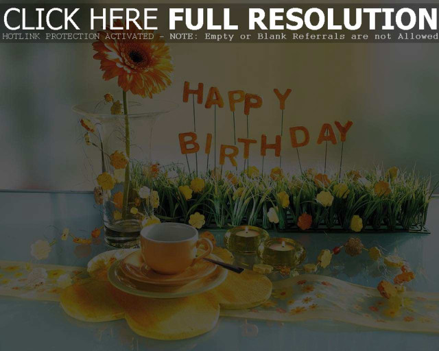 Coffee table flower arrangement happy free wallpaper for desktop - medium preview image