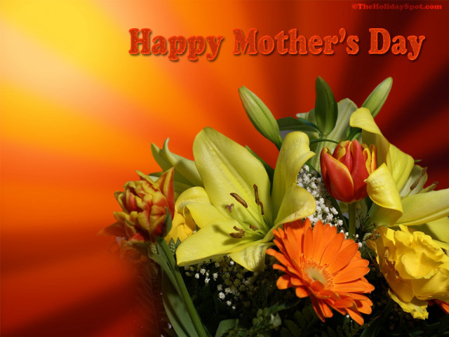 Bouquet happy mothers day red free wallpaper for desktop - medium preview image