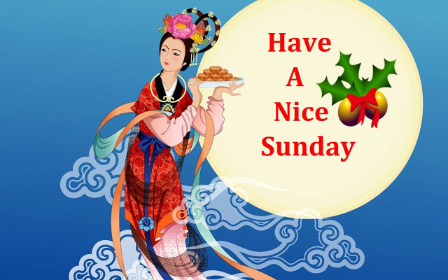Woman holding food holly sunday free wallpaper for desktop - medium preview image