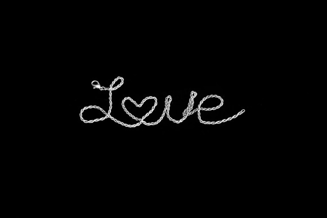 Black background love white chalk free wallpaper for desktop - medium preview image