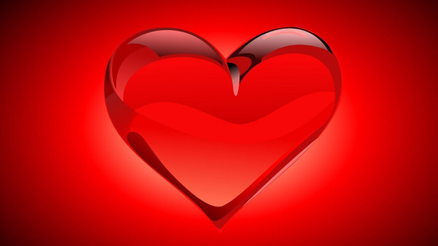 Red heart shadow bottom romanticism free wallpaper for desktop - medium preview image