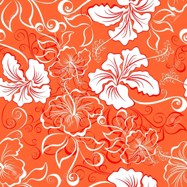 Floral background white flowers orange free wallpaper for tablet - medium preview image