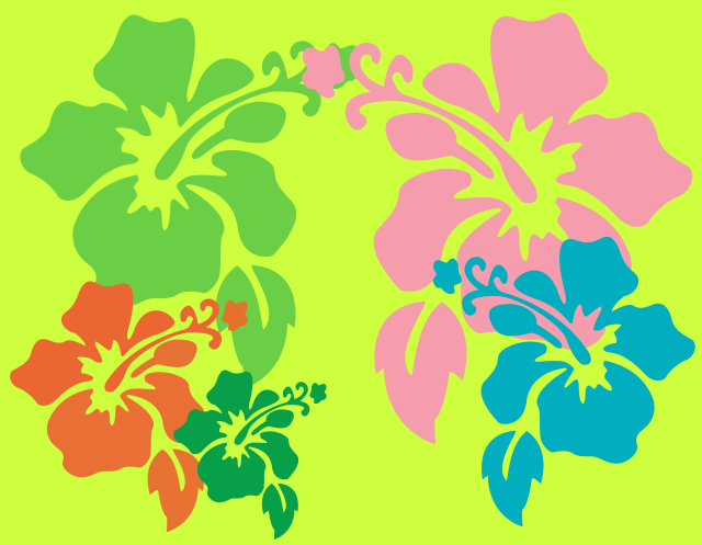 Flower pink green yellow pop free wallpaper for desktop - medium preview image