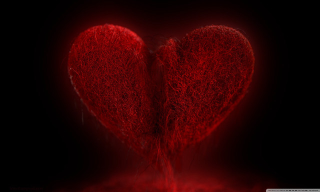 Red heart black background red #2 free wallpaper for desktop - medium preview image