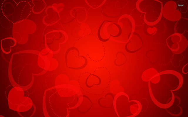 Red background hearts pattern repeating free wallpaper for desktop - medium preview image