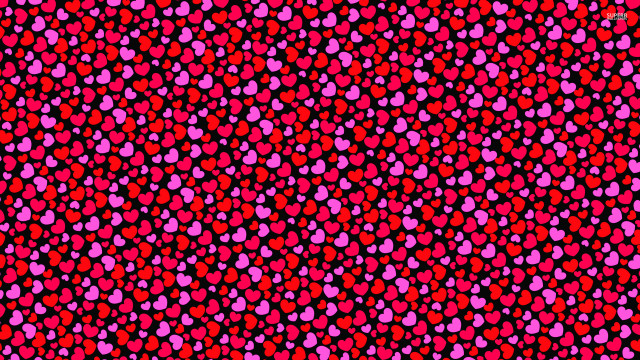 Red pink hearts black background free wallpaper for desktop - medium preview image