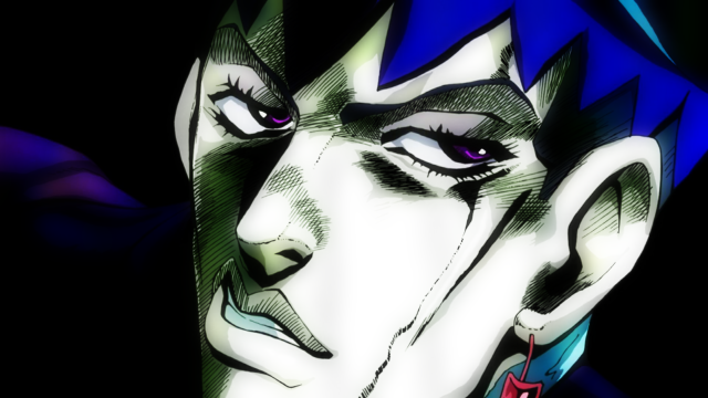 Blue hair purple eyes black free wallpaper for desktop - medium preview image