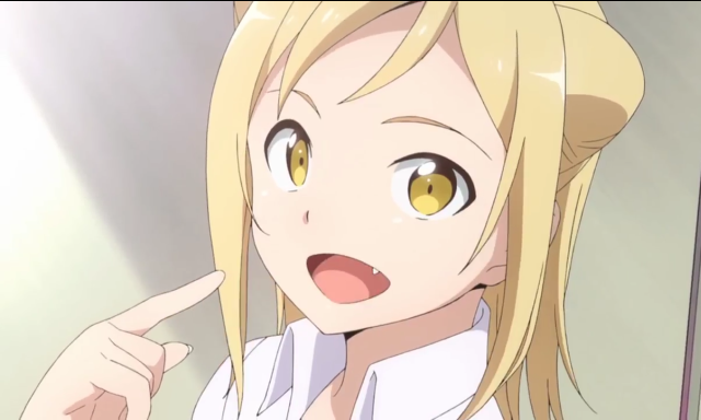 Blonde girl pointing finger mouth free wallpaper for desktop - medium preview image