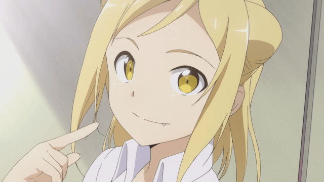 Blonde woman long hair pointing free wallpaper for desktop - medium preview image