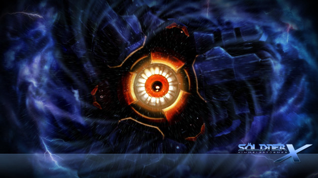 Demonic eyeball blue black lightning free wallpaper for desktop - medium preview image