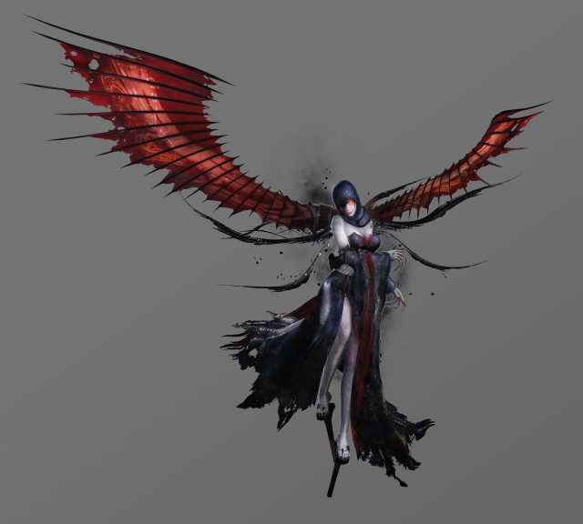 Woman wings bird back flying free wallpaper for tablet - medium preview image