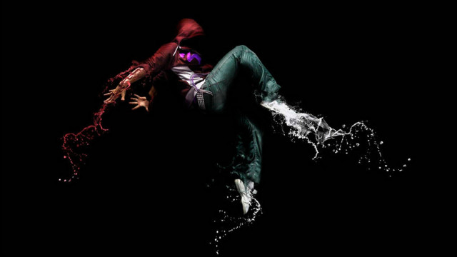 Green suit trick black background free wallpaper for desktop - medium preview image